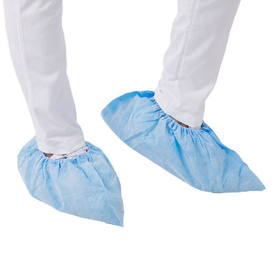 Νοσοκομείων μίας χρήσης αντι ολίσθηση 150*380mm καλύψεων παπουτσιών PE μπλε