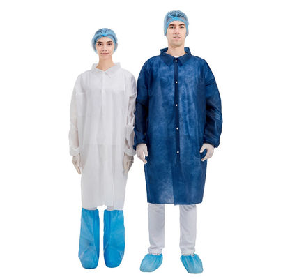 Μίας χρήσης παλτά εργαστηρίων FDA CE, πλήρες μίας χρήσης ιατρικό σακάκι μανικιών